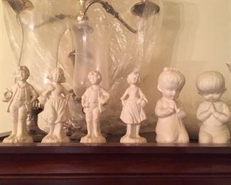 Ceramic figurines.