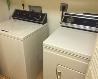 Whirlpool washer and dryer.