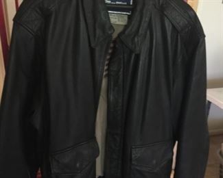 Leather Air Force jacket.