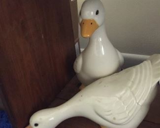 Ceramic ducks.