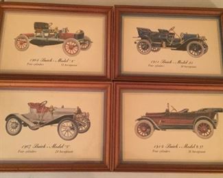 Set of old car ads.