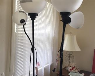 Pair of floor lamps.
