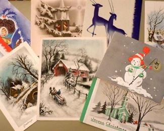 Some of the vintage Christmas cards available