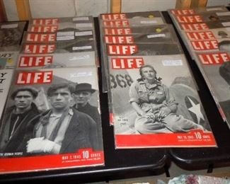 Life Magazines - most WWII
