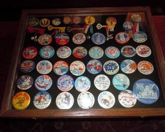 Case of St. Paul Winter Carnival Button Collection.  Individual buttons and memorabilia also for sale!