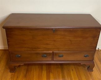 Walnut Blanket Chest w/ Drawer