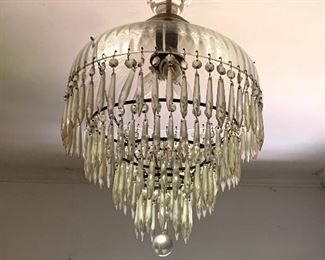 vintage crystal light fixture