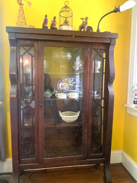 antique oak china cabinet