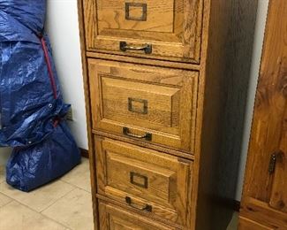4 drawer Oak filing cabinet