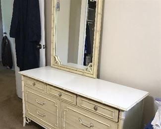 Bamboo dresser with mirror
