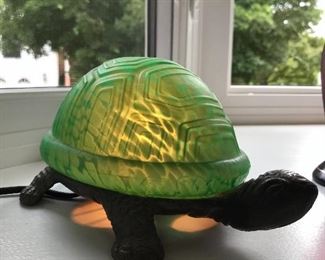 Art Deco like Turtle touch lamp 