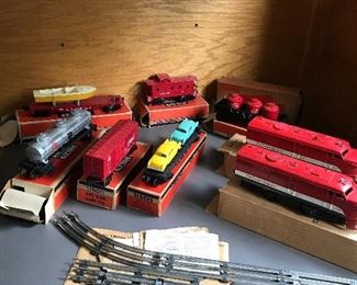 Lionel Train - engines, cars and 3-rail track.
