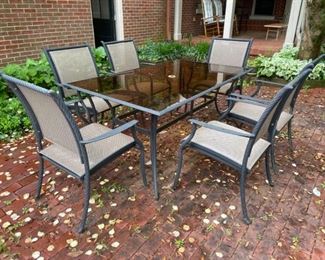 Patio Table Six Chairs