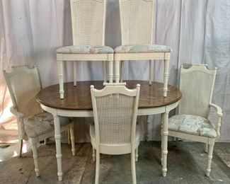 Vtg Broyhill Dining Table Six Chairs