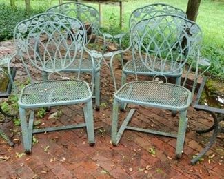 Wrought Iron Chairs Side Tables