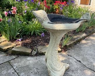 Cement Bird Bath