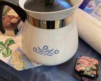 corning Cornflower Coffee Teapot