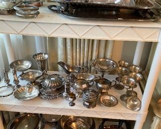 Large amount of silverplate