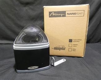 New Pair Mirage NanoSat Speaker Black, New in the box, Nanosat Omnipolar Speakers. 