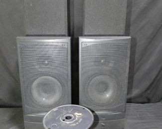 A roll of Speaker Wire & 2 Infinity Reference Speakers (2000.3, 8 OHM 15-125 Watt) and 2 Pinnacle Model PN 2+ speakers for a total of 4 speakers