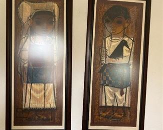 Mid-Century Modern Art by Phil Paradise                  
 Edition of #97 Felicia & # 98 Pablito