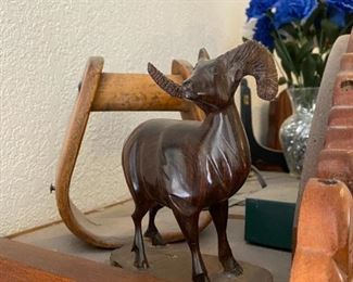 Teak carved Ram
