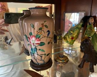 Asian enamel vase