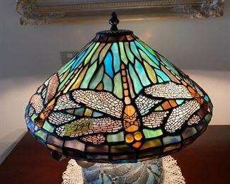 Dragonfly Stain glass Tiffany style lamp 