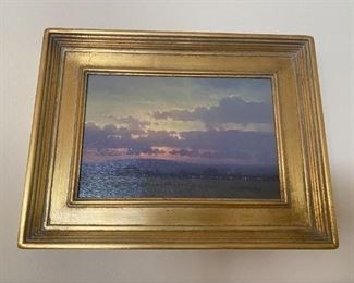 Oil, " Peaceful Evening" , signed Michael Stack