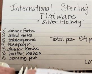 International Sterling flatware