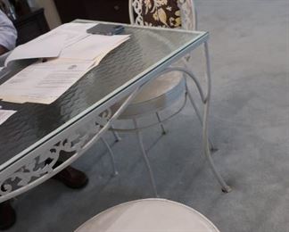 glass  top  table  and  chairs   100.00