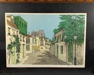 Street Scene Limited Edition Lithograph Artist Signed COA The Collectors Guild