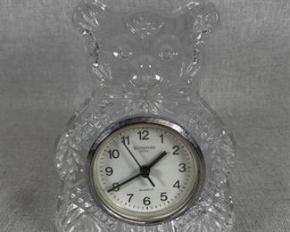 Waterford Crystal Battery Operated Bear Clock