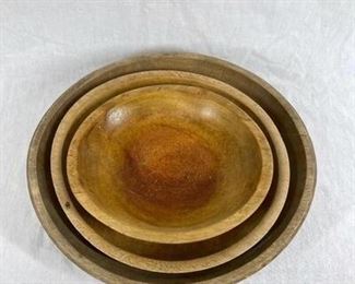 Vintage wood bowls