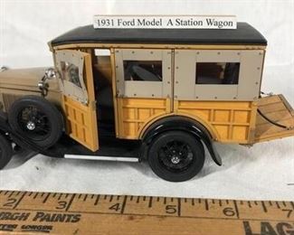 1931 Ford Model A Station Wagon Die Cast Model Car