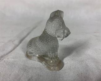 Miniature Glass Dog Figurine