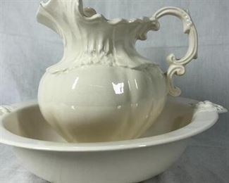 1975 Vintage Arners Pottery Pitcher with Basin Bowl