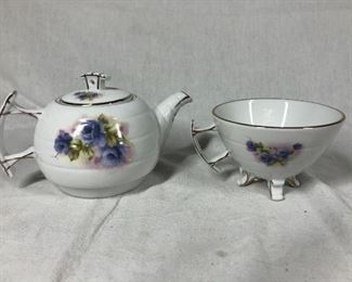 Limoges China Personal Teapot and Cup Stacking Set