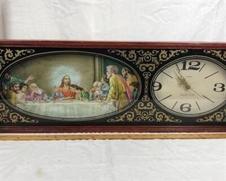 Vintage Jesus Last Supper Wall Clock