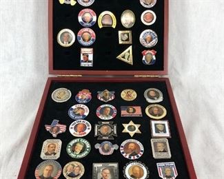 Willabee Ward Presidential Lapel Hat Pin Collection in Display Box