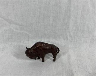 Miniature Vintage Cast Iron Buffalo Bison