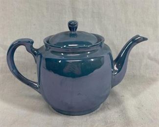 Blue Lusterware Tea Pot