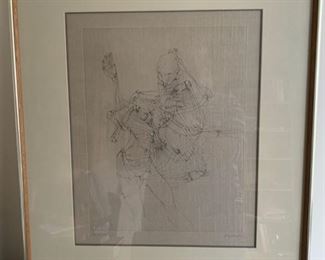 Hans Bellmer, "Dynamic Figure", etching, signed, numbered 86/150, 16.5" x 12" (image)--$775