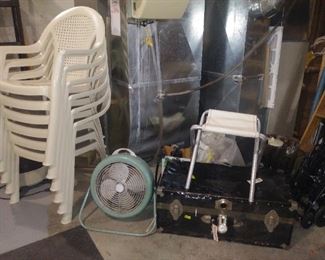 Stacking outdoor chairs