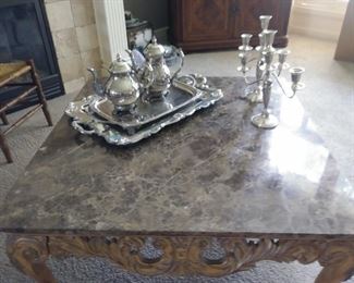 Marble top  cocktail table