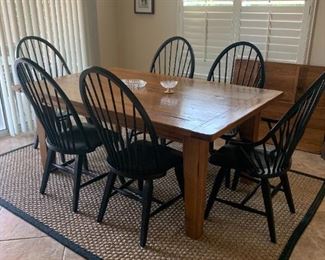 DINING ROOM TABLE AND CHAIRS