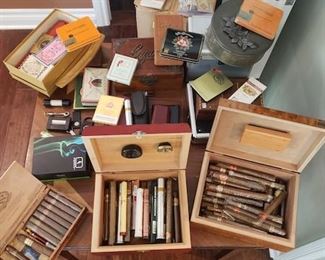 Cigars, Humidifiers, boxes, accessories. A lot of cigars are not in the pictures.    