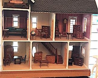 Doll Miniature House and lots of furniture accessories and decorations.