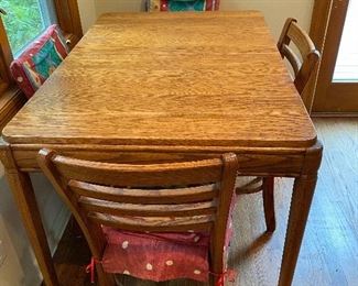 Kitchen Table with 4 Ladder Back Chairs