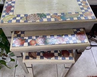 Hand Painted Nesting Tables